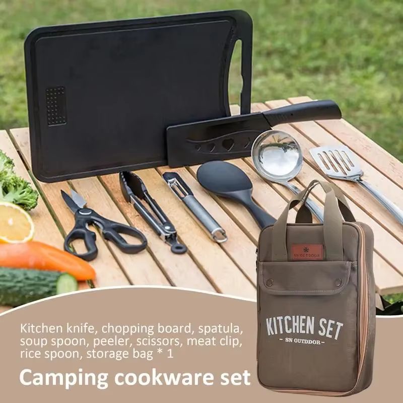 8pcs Camping Kitchen Cookware  - огляд і ціна Home Cooking Set