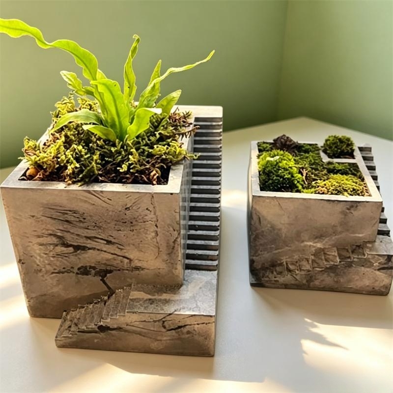 Square Stairs Shape Succulent  - огляд і ціна Tagine Clay Pot