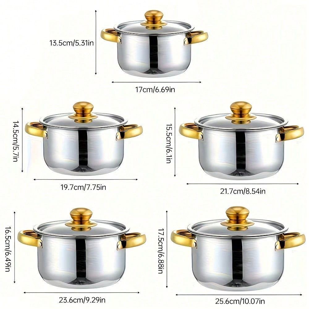 Stainless Steel Pot Set Modern - огляд і ціна Home Cooking Set
