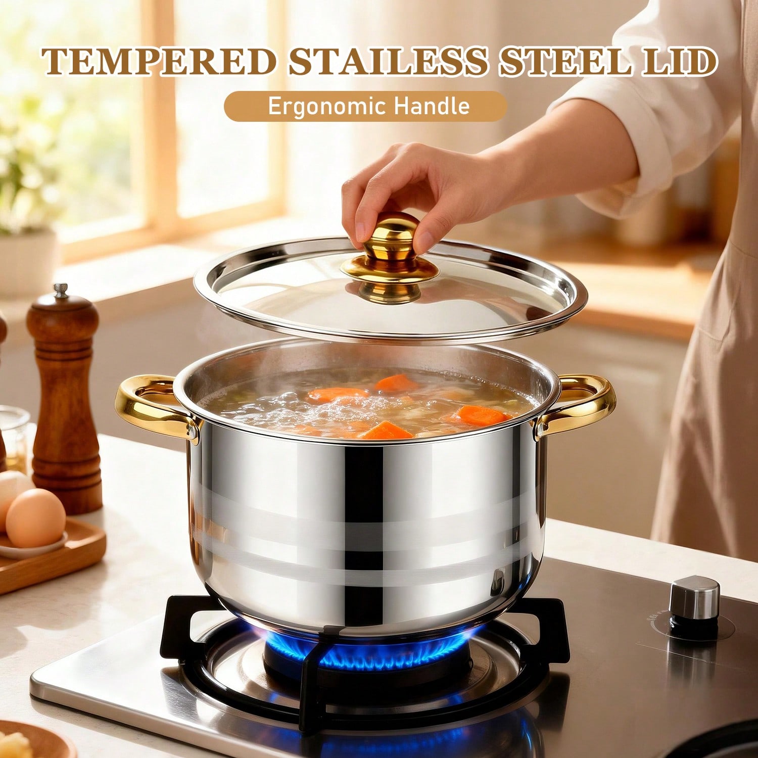 Stainless Steel Pot Set Modern - огляд і ціна Home Cooking Set